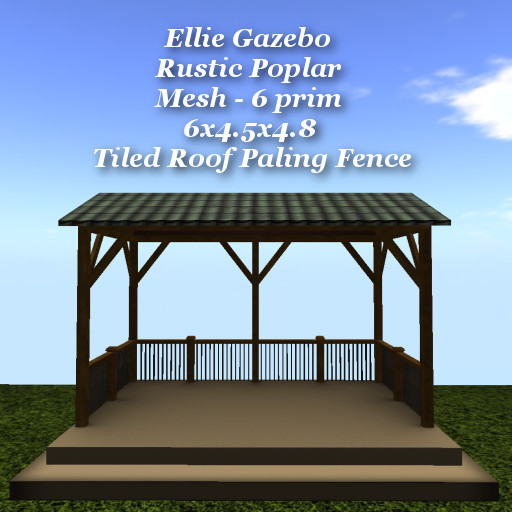 Ellie Gazebo Rustic Poplar