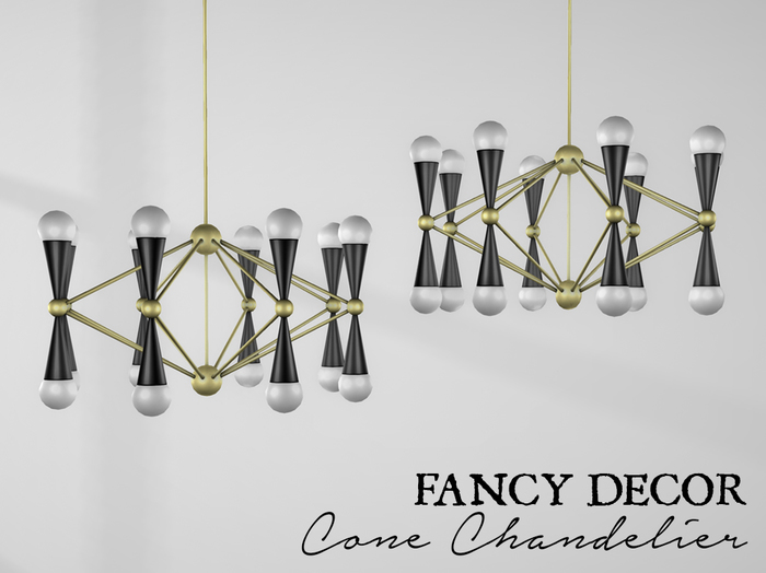 Fancy Decor: Cone Chandelier (gold)