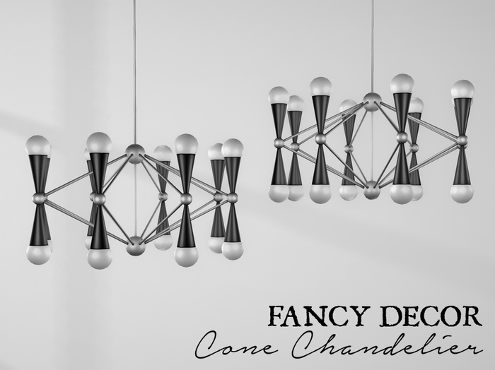Fancy Decor: Cone Chandelier (silver)