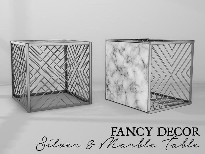 Fancy Decor: Silver & Marble Table