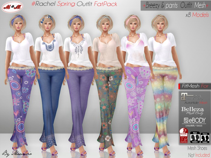 M&M+Rachel Spring Outfit FATPACK+FitMesh for mesh body
