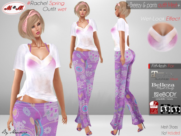 M&M+Rachel Spring Outfit Wet+FitMesh for mesh body