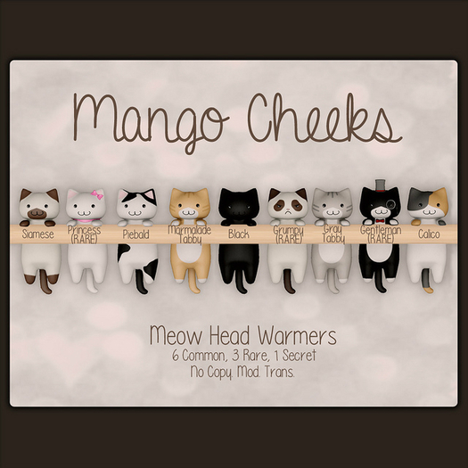 {Mango Cheeks} Meow Head Warmer: Calico
