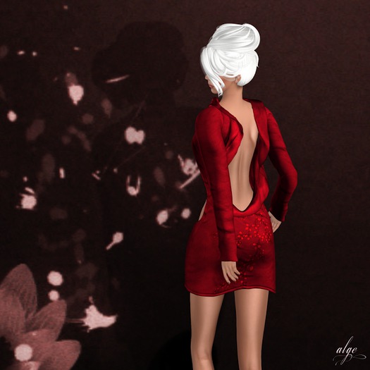 *GLITTER* ELLE GOWN & PANTS MESH PURE WHITE