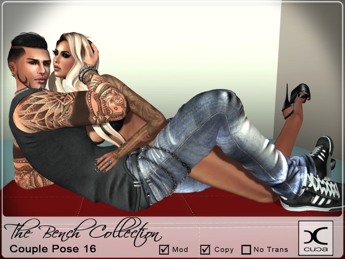[..::CuCa Designs::..] The Bench Collection - Couple Pose 16
