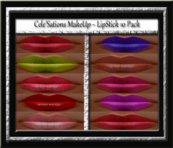Cele'Sations Make-Up Lip Stick Collection 10 Pk