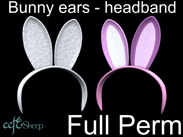 Second Life Marketplace - [S][k][e][e][p] - Bunny ears Headband Full perm