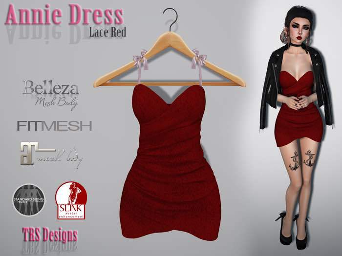 Annie Dress Lace Red