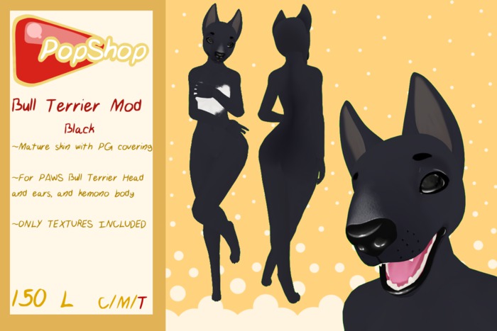 ~PS~ Bull Terrier Mod Black (add to unpack)