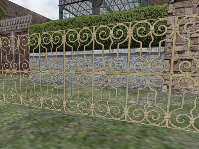 Brass Color Decorative Metal Fence or Railing, Ornate Railing for Builders 6206