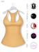 Vendor pastel orange basic tank top mesh body appliers