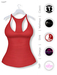 Vendor red basic tank top mesh body appliers