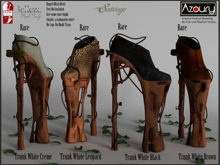 AZOURY - Sauvage Heels - Trunk White Leopard RARE