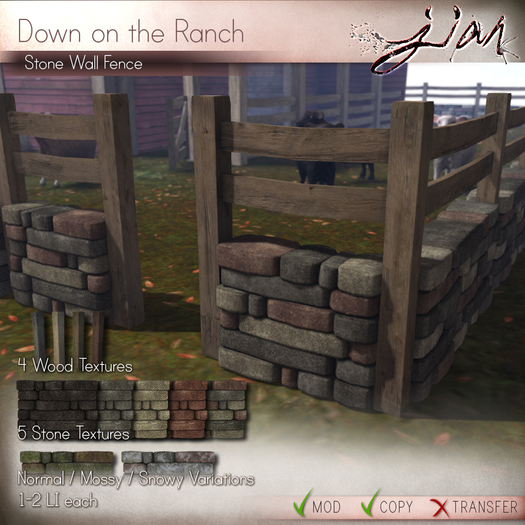 Jian :: Down on the Ranch - Stone Wall Fence