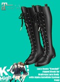 KO-H Lace Boots Kendall Maitreya Lara AutoHide - black