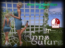 Anns - Cowl Blue Dress