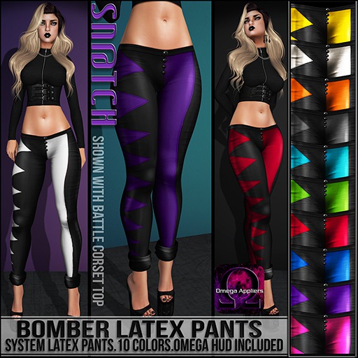 :::Sn@tch Bomber Latex Pants (All Colors):::