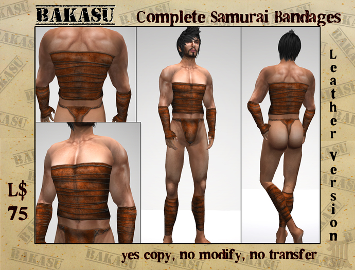 Bakasu - Complete Samurai Bandages *Leather Version