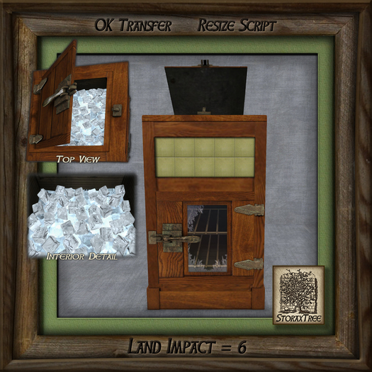 Vintage Ice Box H empty