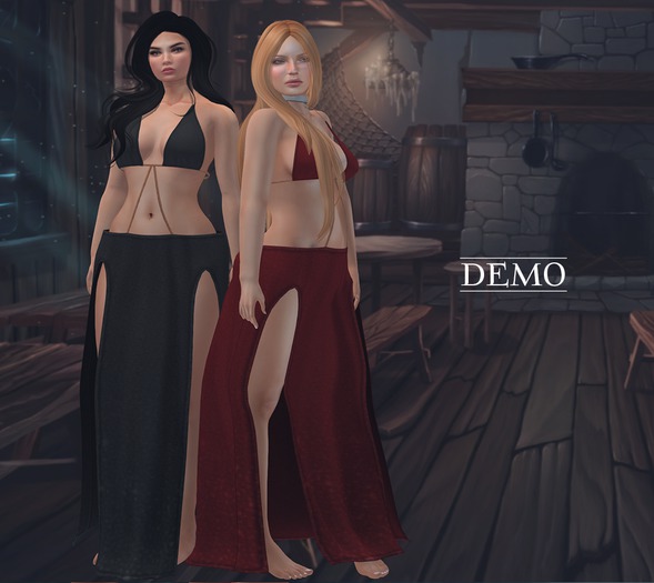 .PoshTale. Dorcetise Split Gown DEMO [wear to unpack]