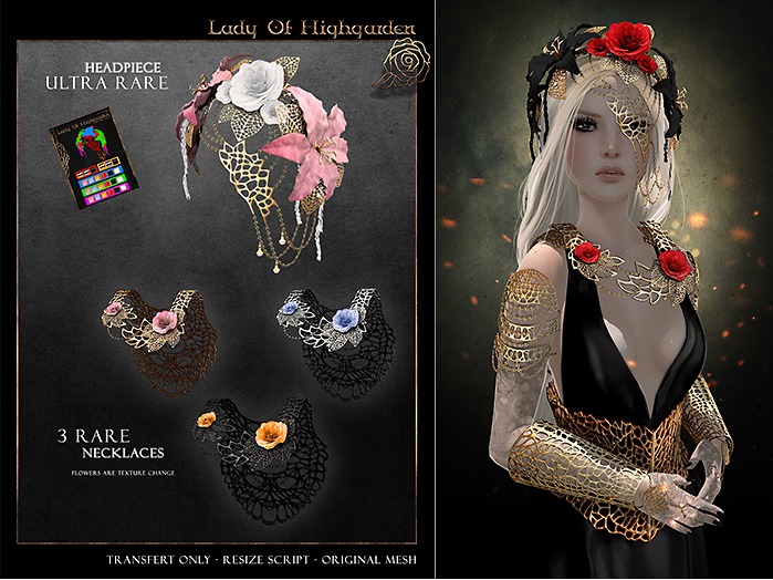 .aisling. LadyOfHighgarden - NECKLACE ( Silver ) [REZ ME] RARE