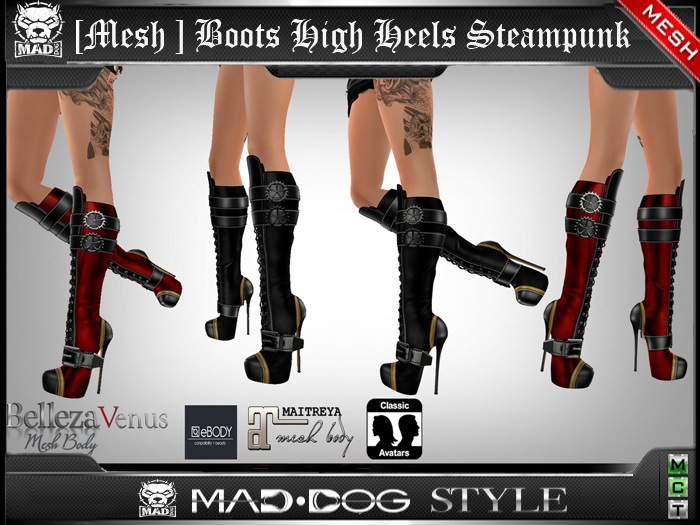 [Mesh ] Boots High Heels Steampunk