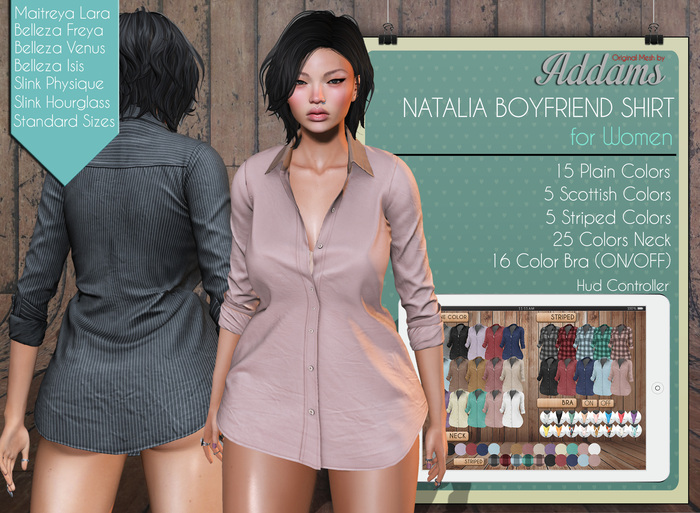Addams // Natalia BoyFriend Shirt // FATPACK