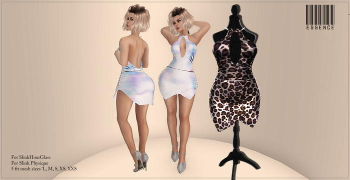 :ESSENCE: Fit Mesh Dress' WHITE
