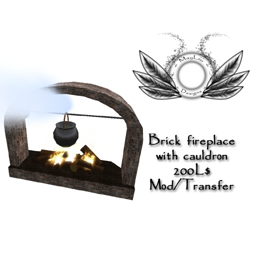 Fireplace with Cauldron