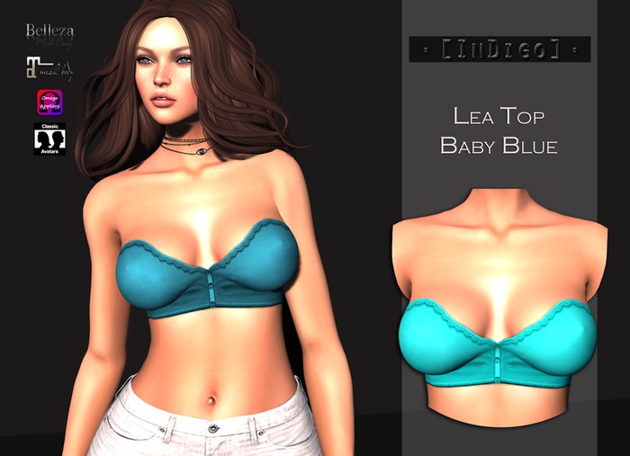 [InDiGo] Lea top Baby Blue