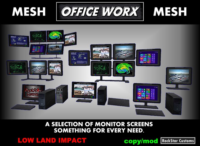 OFFICE WORX MONITOR SCREENS 