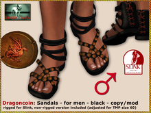 Bliensen + MaiTai - Dragoncoin - Sandals M - black - for Slink and TMP