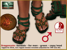 Bliensen + MaiTai - Dragoncoin - Sandals M - green - for Slink and TMP
