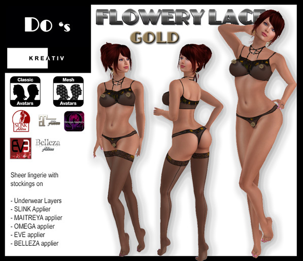 :Do's:. Flowery Lace GOLD