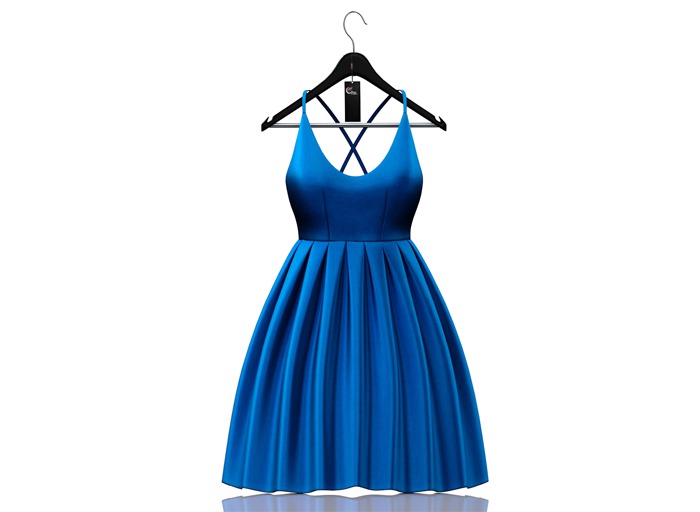 fame femme : Tifani spring dres - Snorkel Blue