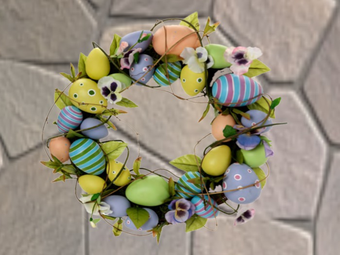 Easter Egg Wreath....Multi color