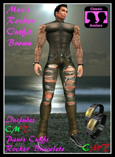 (LL) Mens Rocker Outfit Brown