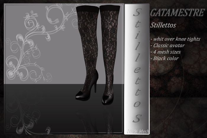 ::GATAMESTRE:: Mesh Stilettos With Over Knee Tights