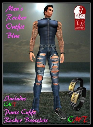 (LL) Mens Rocker Outfit Blue (SLINK)
