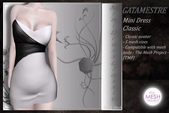 ::GATAMESTRE:: Mesh Mini Dress Classic - White