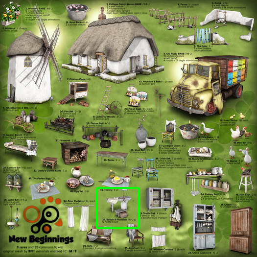 33 - 8f8 - New Beginnings - Bench & Footstool Bag