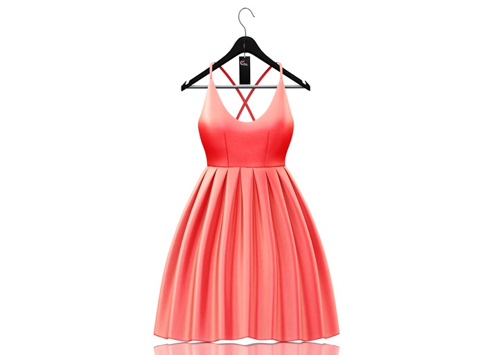 fame femme : Tifani spring dres - Peach Echo