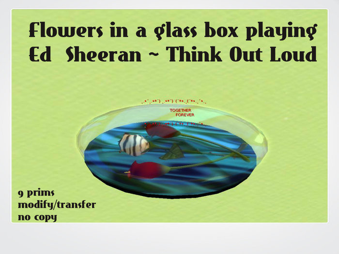 Rose in glass box Ed Sheeran - Thinking Out Loud