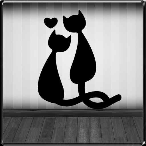 *~LT~* Cats In Love Wall Art Decal