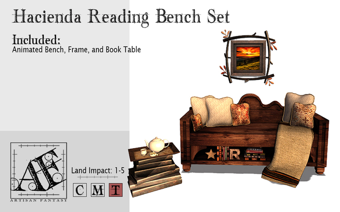 *AF* Hacienda Reading Bench Set