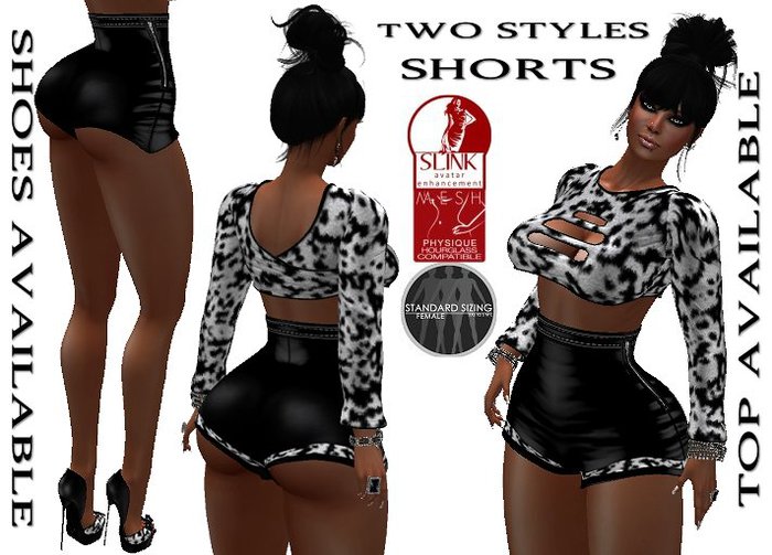 ONYX - LATEX AND DALMATION SHORTS