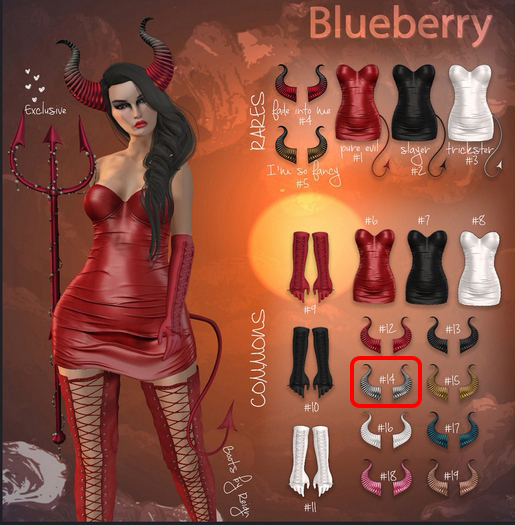 14. Blueberry / COMMON / Devil Horns - Silver