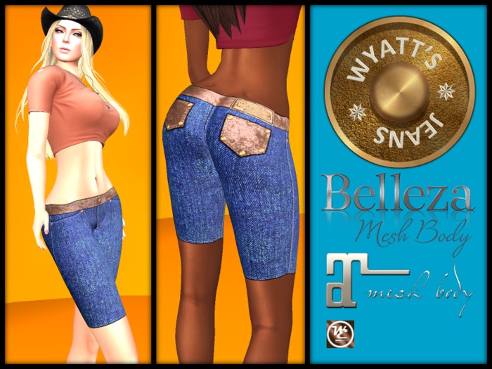 Wyatt's Jean Shorts--Mesh Body Applier