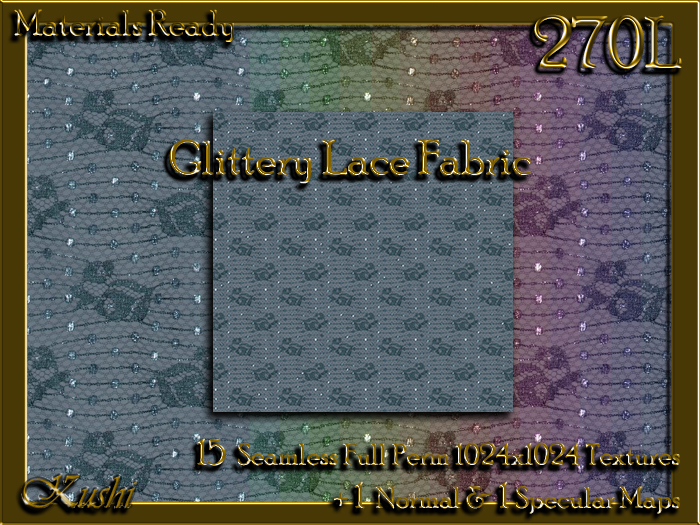 Glittery Lace Fabric Seamless Textures Materials Ready Full Perms 1024x1024