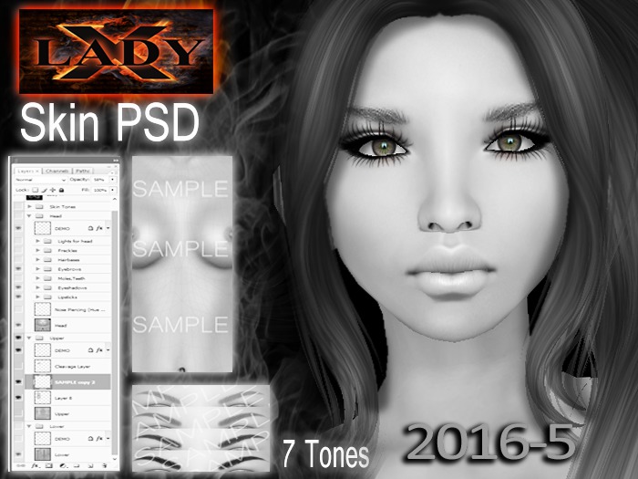 Lady-X-2016-5-Skin PSD -DEMO